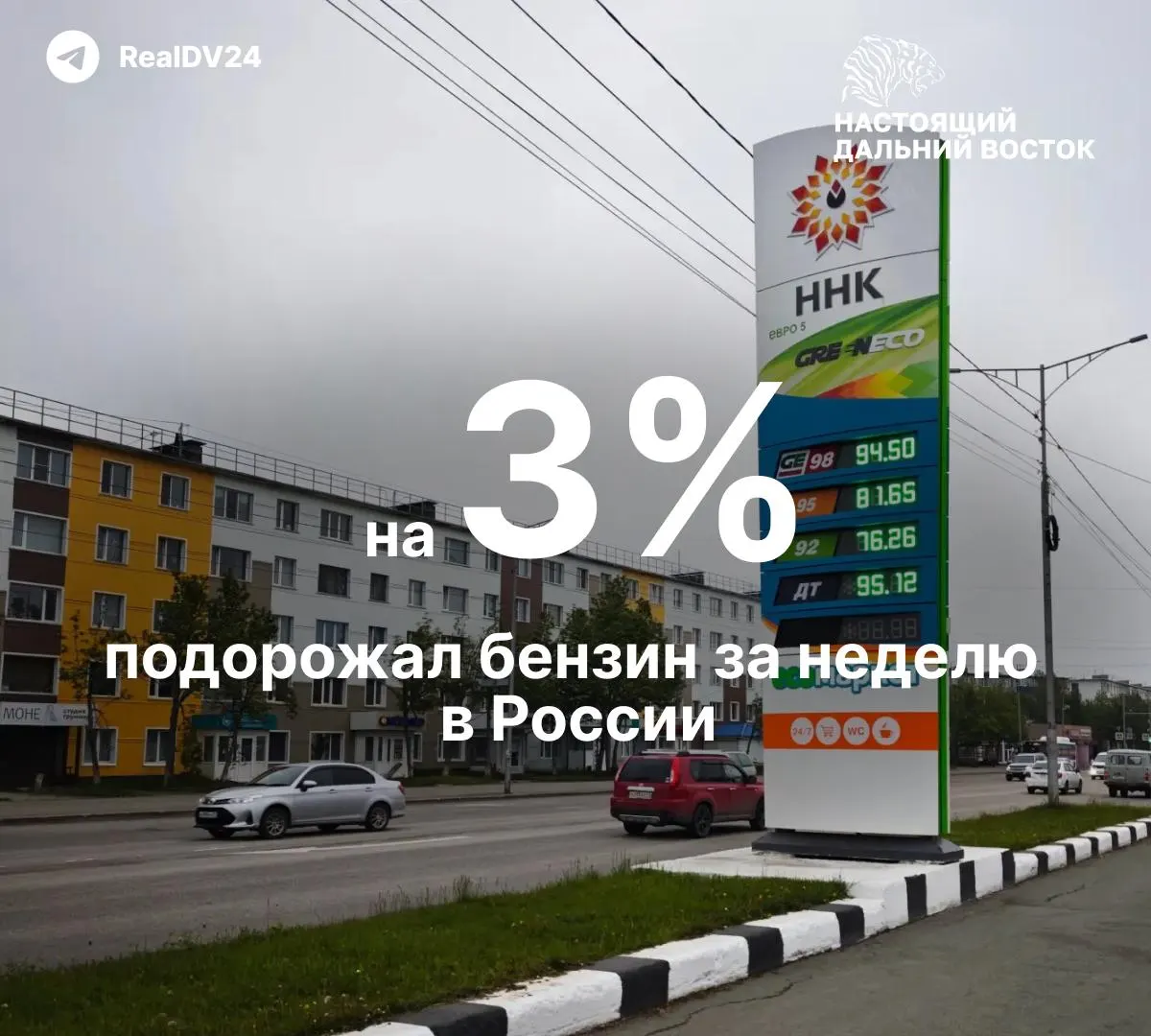За неделю топливо в России подорожало на 3% — это самый сильный недельный рост за два десятилетия, по данным Росстата. За три недели июня цены выросли на 5%, а с начала года АИ‑92 прибавил около 10%.