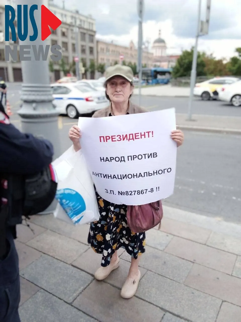 На Старой площади в Москве полицейские задержали Наталью Шамину, председателя Новосибирского областного отделения ВООПИК, которая пикетировала против законопроекта о передаче регионам права исключать памятники из госреестра культурного наследия.