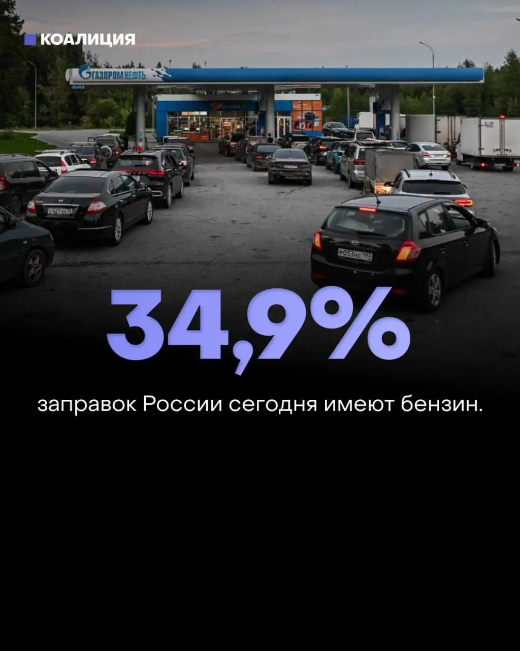 Доступность бензина по стране снизилась примерно до 35% АЗС; наибольшее падение зафиксировано в Липецкой области, кризис затрагивает Москву и Волгоградскую область; власти уверяют, что запасов достаточно.