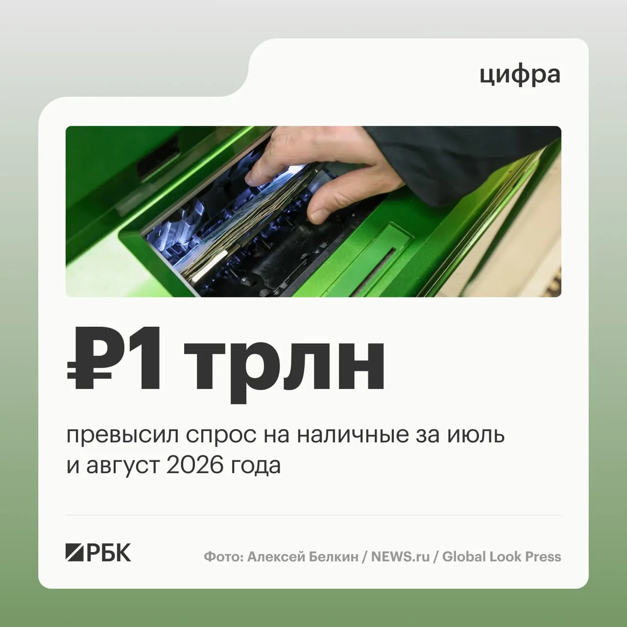 Объем наличных продолжал расти: за год увеличение составило около 2,5 трлн рублей, пик спроса — в апреле (678,7 млрд).