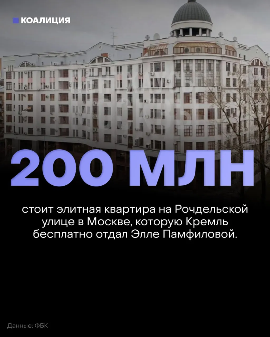 Расследование указывает на связь между финансированием выборов и недвижимостью: квартира стоимостью около 200 млн рублей оформлена на внучку главы ЦИК.