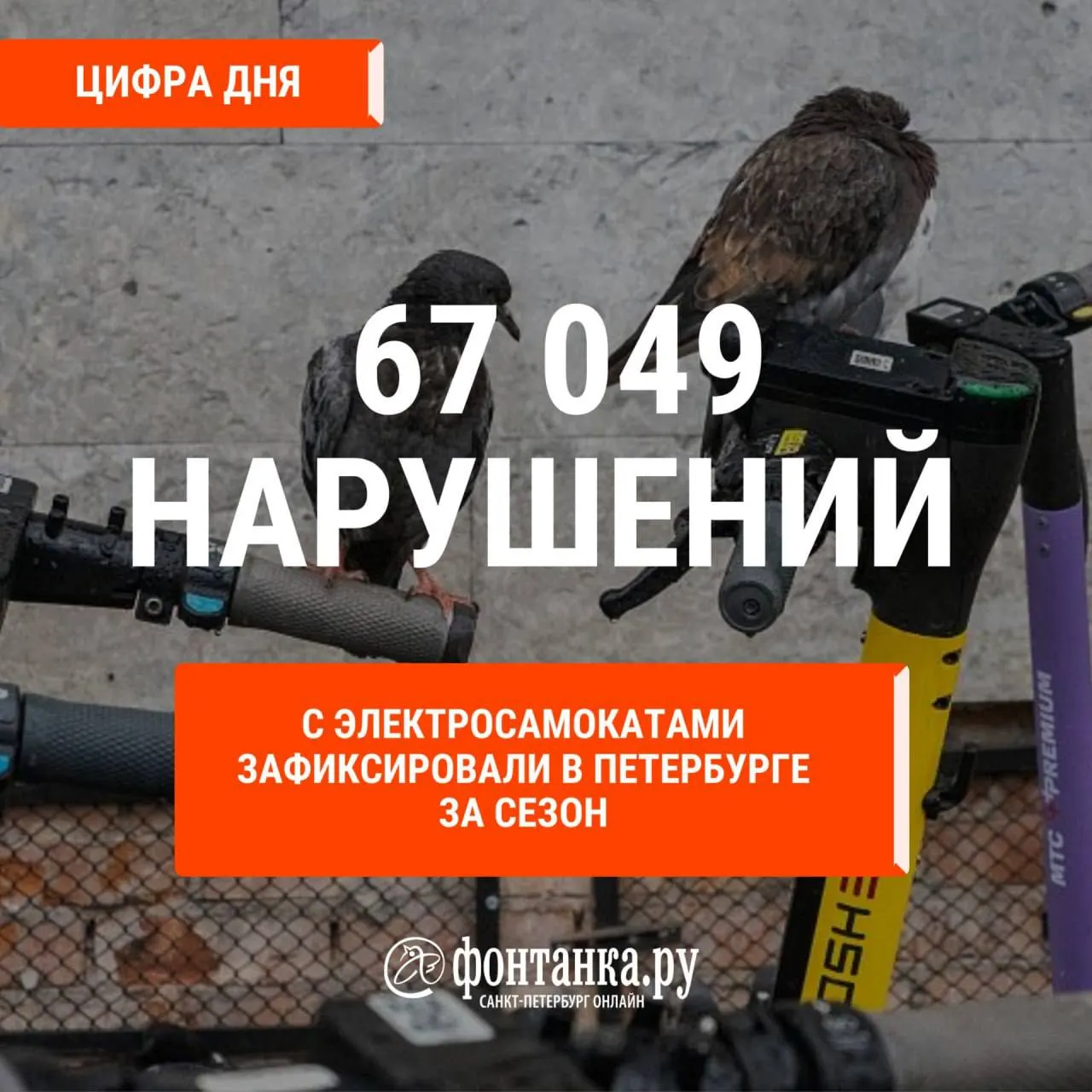 Статистика Комитета по транспорту подводит итоги сезона: десятки тысяч нарушений правил парковки электросамокатов, нарушение ПДД и блокировки через систему «Безопасный город».